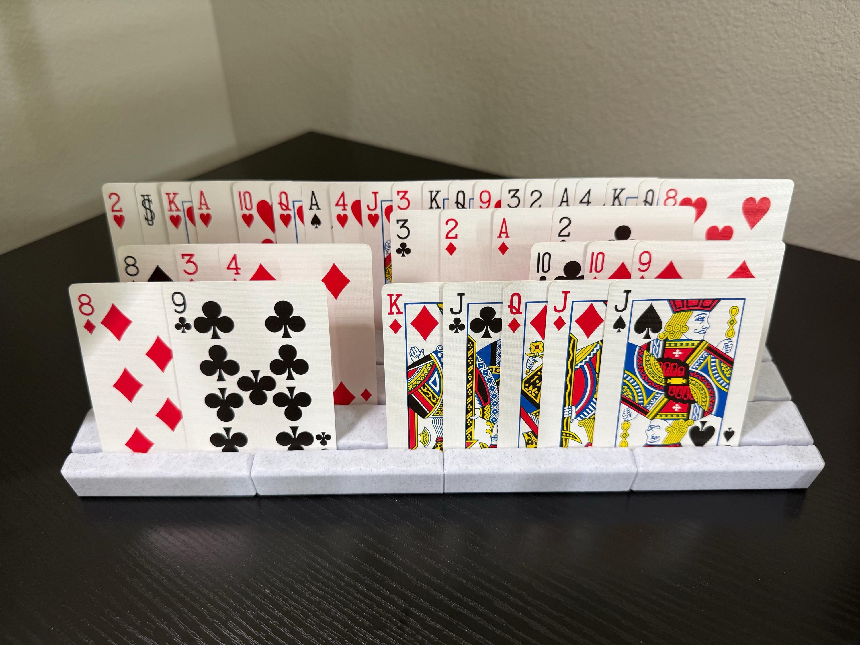 Foldable 3D Printed Samba Playing Card Holder with Angled Legs